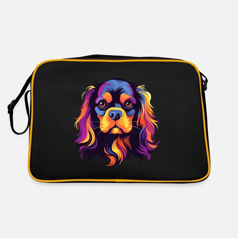 Cavalier King Charles Spaniel chien race aquarelle Sac Retro