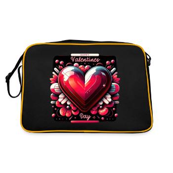 Valentine's Heart Gloss Charm - Retro Bag - black/gold - Back