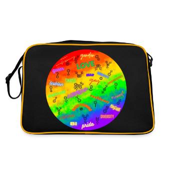 LGBTQIA+ Pride Design - Retro Bag - black/gold - Back