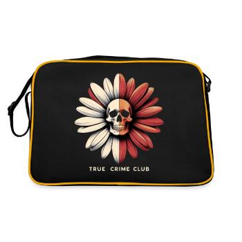 Fleur de crâne Noir - Sac Retro - noir/or - Dos