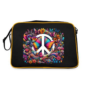 Symphonie de papillons paisibles - Sac Retro - noir/or - Dos