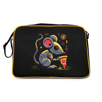 Plaisir de la pizza cybernétique - Sac Retro - noir/or - Dos