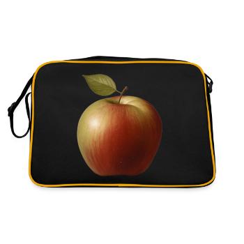 Pomme à feuille verte - Sac Retro - noir/or - Dos