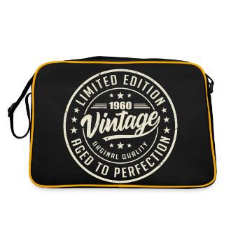 Vintage 1960 Cadeau 1960 Anniversaire Rétro 1960 - Sac Retro - noir/or - Dos