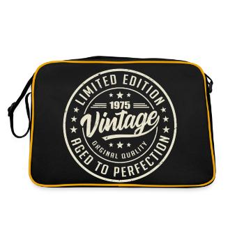 Vintage 1975 Cadeau 1975 Anniversaire Rétro 1975 - Sac Retro - noir/or - Dos