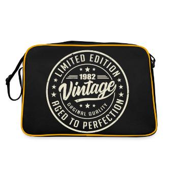 Vintage 1982 Cadeau 1982 Anniversaire Rétro 1982 - Sac Retro - noir/or - Dos