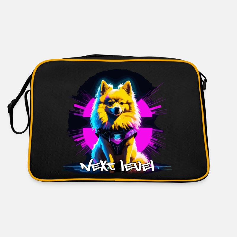 Kleinspitz Spitz Next Level Cyber Hund Geschenk Retro Tasche