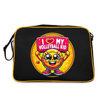 Cheery Volleyball Mascot - Retro Bag - black/gold - Back