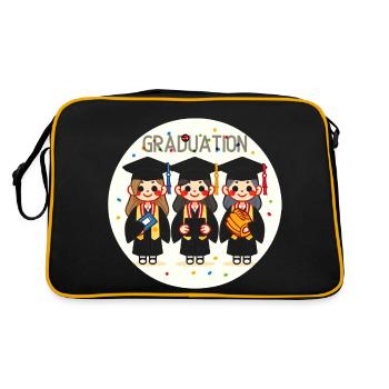 Graduation Joyful Trio - Retro Bag - black/gold - Back