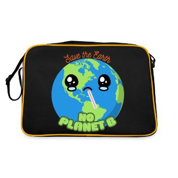 Sauvez la Terre - pas de planète B - Sac Retro - noir/or - Dos