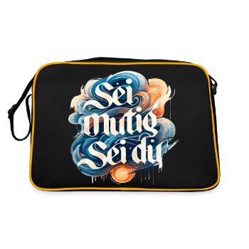 Sois courageux, sois génial - Sac Retro - noir/or - Dos