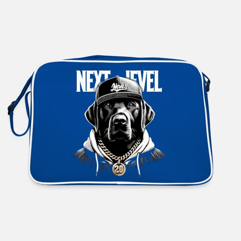 Schwarzer Labrador Next Level Hund Geschenk Retro Tasche