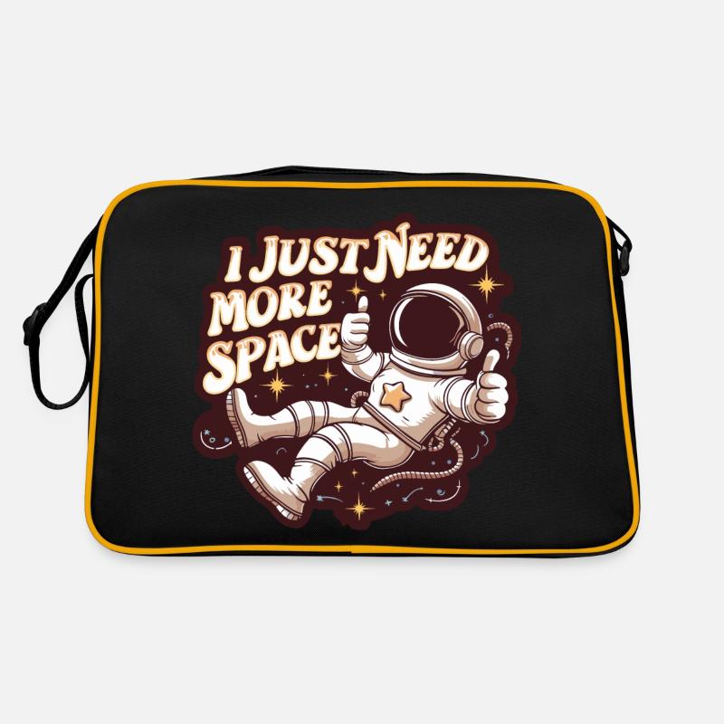 Astronaut Lustiger Spruch I Need More Space Retro Tasche