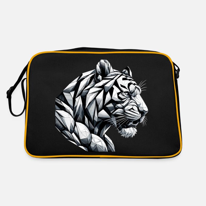 Tiger Head Geometric Geometry Gift Retro Bag