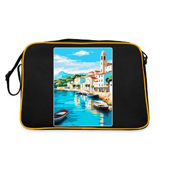 Cadaqués Espagne Affiche de voyage vintage Souvenir WPA - Sac Retro - noir/or - Dos