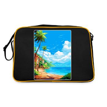 Palau Italie Affiche de voyage vintage WPA Art Souvenir - Sac Retro - noir/or - Dos