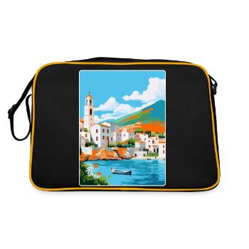Cadaqués Espagne Affiche de voyage vintage Souvenir WPA - Sac Retro - noir/or - Dos