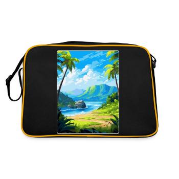 Parc national de la Guadeloupe France Affiche de voyage WPA - Sac Retro - noir/or - Dos