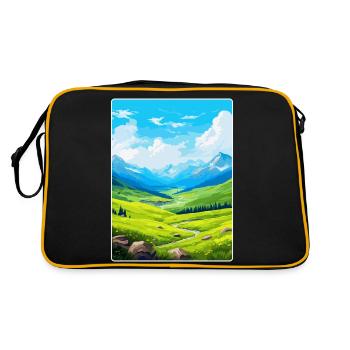 Pyrenäen-Nationalpark Frankreich Reiseplakat WPA - Retro Tasche - Schwarz/Gold - Hinten