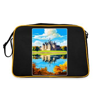 Vallée de la Loire France Affiche de voyage vintage souvenir - Sac Retro - noir/or - Dos