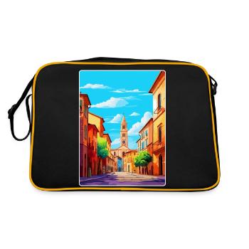 Parme Italie Affiche de voyage vintage WPA Art Souvenir - Sac Retro - noir/or - Dos