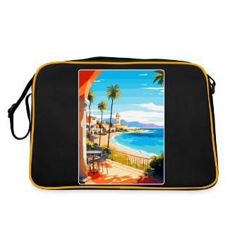 Costa Del Sol Spain Vintage Travel Poster Souvenir - Retro Bag - black/gold - Back