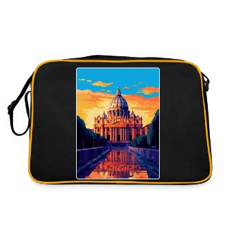 Basilique Saint-Pierre Italie Affiche de voyage vintage - Sac Retro - noir/or - Dos