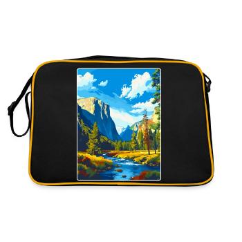 Parc national de Yosemite Californie Affiche de voyage - Sac Retro - noir/or - Dos