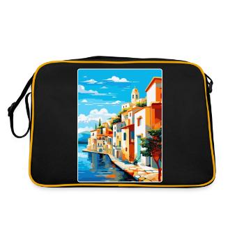 Cadaqués Espagne Affiche de voyage vintage Souvenir WPA - Sac Retro - noir/or - Dos