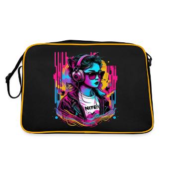 Chat Femme - Sac Retro - noir/or - Dos