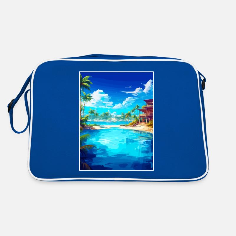 Cancun Vintage Reiseplakat Souvenir Illustration Retro Tasche
