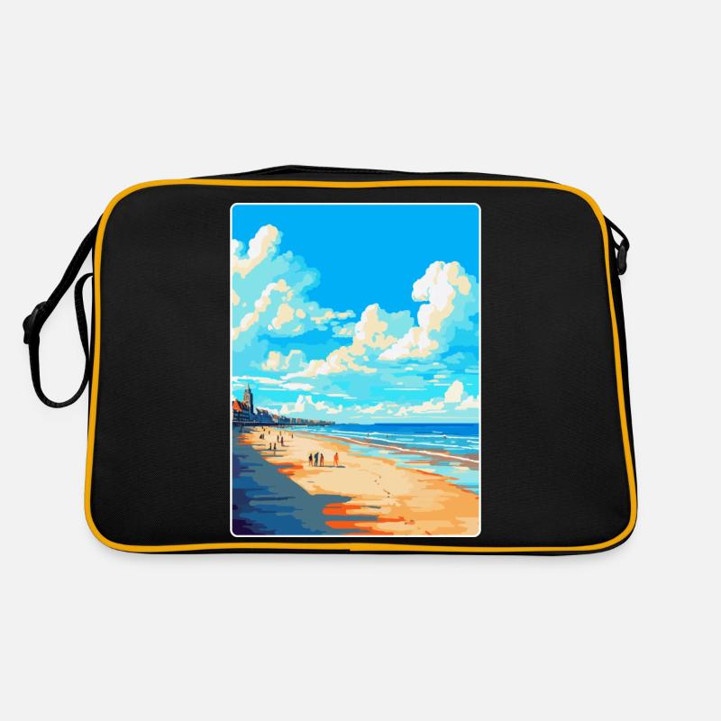 Affiche de voyage de Scheveningen Beach Netherlands WPA Sac Retro