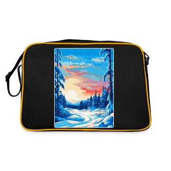 Lapland Finland Vintage Travel Poster Souvenir WPA - Retro Bag - black/gold - Back