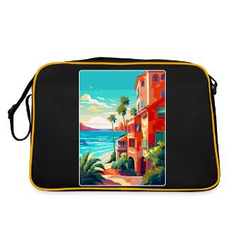 Costa Del Sol Spain Vintage Travel Poster Souvenir - Retro Bag - black/gold - Back