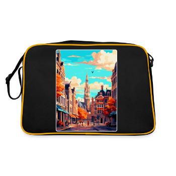 Bruxelles Belgique Poster de voyage vintage souvenir - Sac Retro - noir/or - Dos