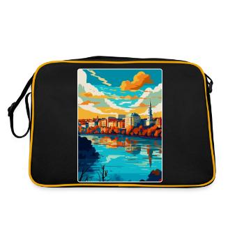Belgrade Serbie Affiche de voyage vintage Souvenir WPA - Sac Retro - noir/or - Dos