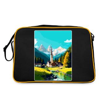 Garmisch Partenkirchen Deutschland Reiseplakat WPA - Retro Tasche - Schwarz/Gold - Hinten