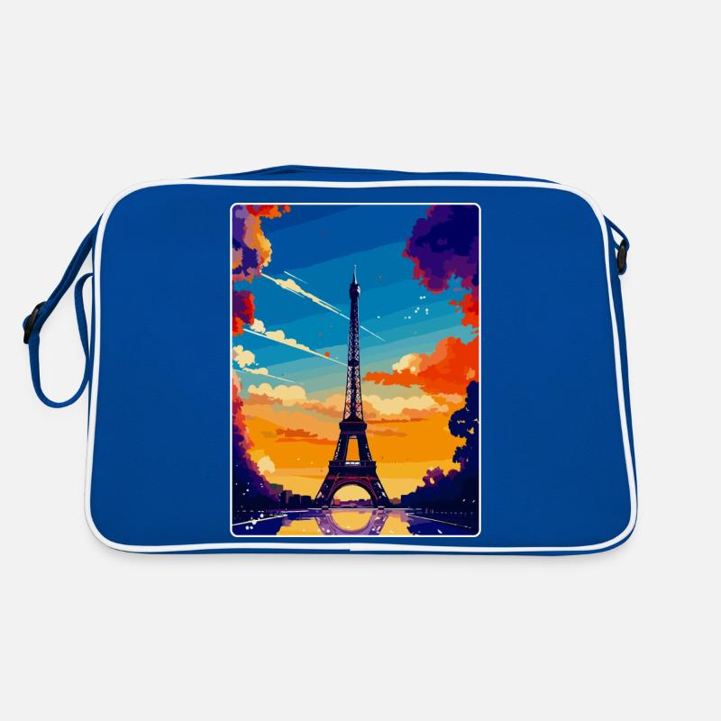 Eiffelturm Paris Frankreich Vintage Reiseplakat Retro Tasche