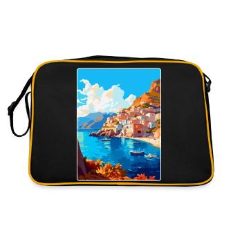 Karpathos Grèce Affiche de voyage vintage souvenir - Sac Retro - noir/or - Dos