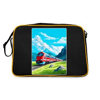 Glacier Express Suisse Affiche de voyage vintage - Sac Retro - noir/or - Dos
