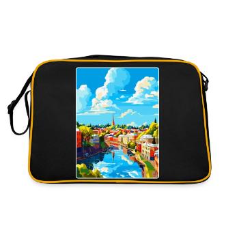 Turku Finland Vintage Travel Poster WPA Souvenir - Retro Bag - black/gold - Back