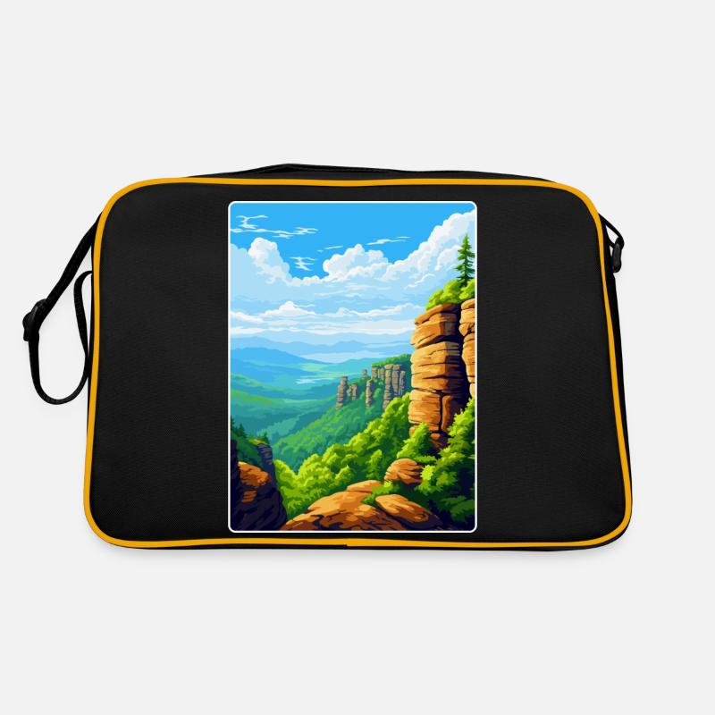 Montagne de grès de l’Elbe Allemagne Affiche de voyage WPA Sac Retro