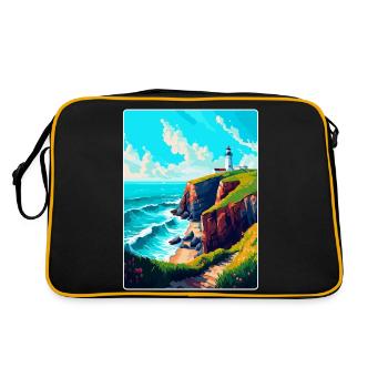Cabo Da Roca Portugal Affiche de voyage vintage WPA - Sac Retro - noir/or - Dos