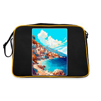 Karpathos Grèce Affiche de voyage vintage souvenir - Sac Retro - noir/or - Dos