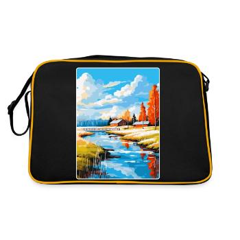 Oulu Finland Vintage Travel Poster WPA Souvenir - Retro Bag - black/gold - Back