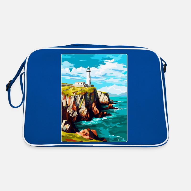 South Stack Cliffs Anglesey Affiche de voyage vintage Sac Retro