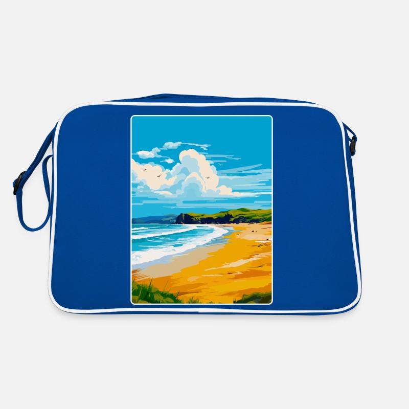 Whitesands Bay Pembrokeshire Küste Reiseplakat Retro Tasche