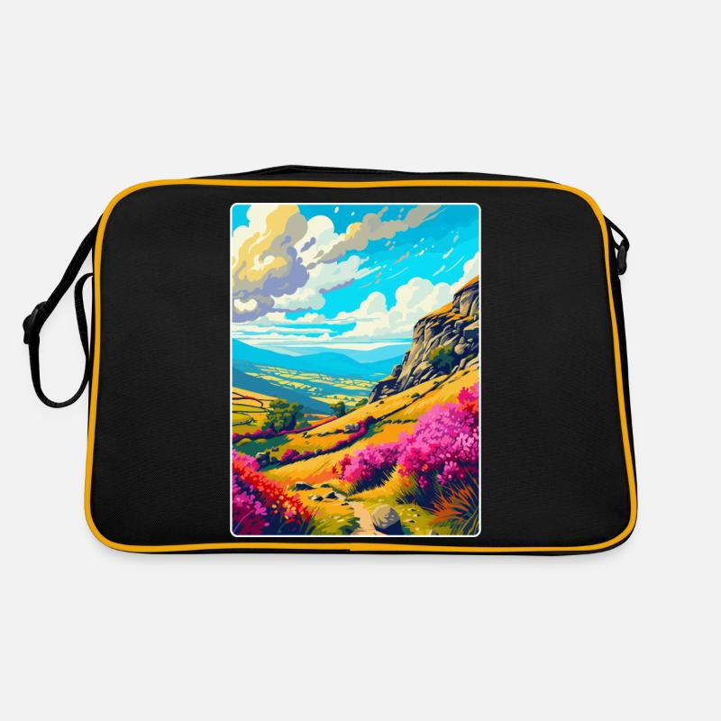 Affiche de voyage vintage du parc national de Peak District Sac Retro