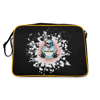 Crâne de musique - Sac Retro - noir/or - Dos