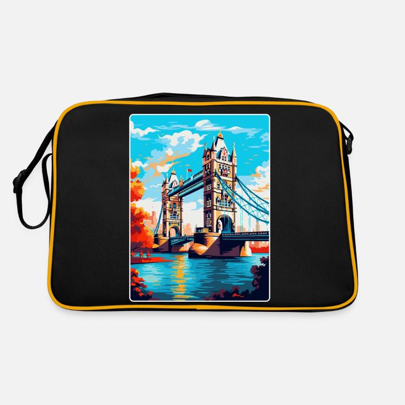 Tower Bridge Angleterre Royaume-Uni Affiche de voyage Souvenir WPA Sac Retro